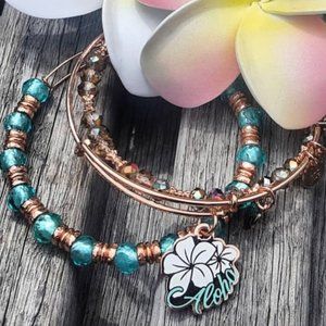 ALEX AND ANI HAWAII EXCLUSIVE LEI FLOWER SET OF 3